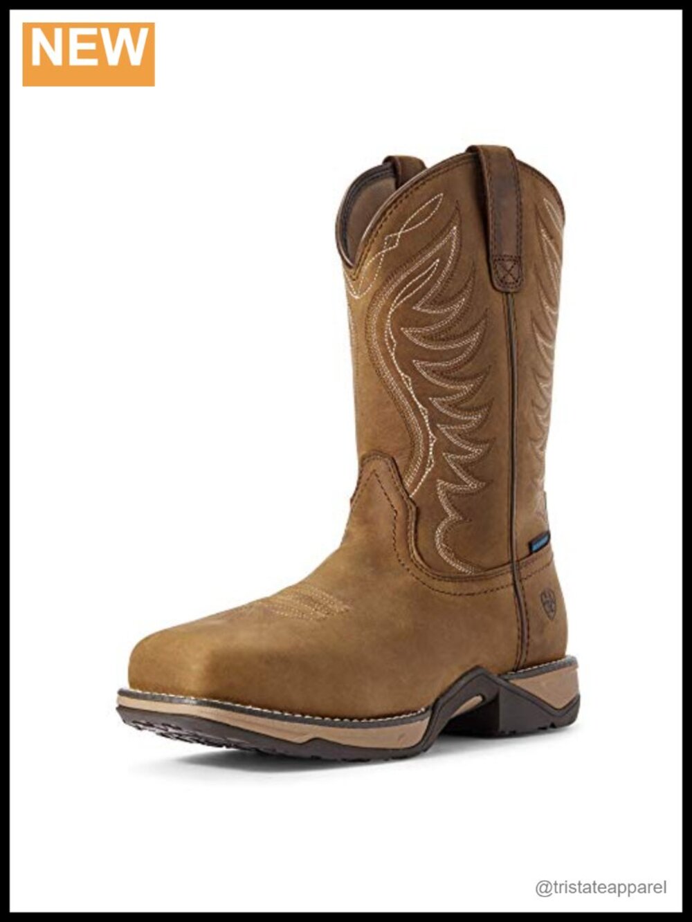 Women's Composite Toe Work Boots Waterproof Leather Pull-On